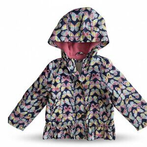 Carter's Butterfly Hooded Fleece Lined Peplum Jacket size 2T